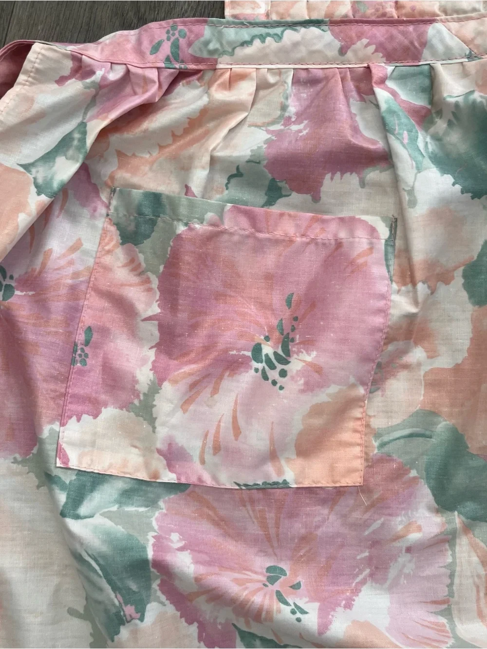 Vintage Now Designs Floral Quilted Apron Pink Mint Cottagecore